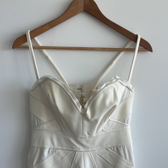 NWOT Zac Posen White Corset Dress with Sweetheart Neckline Size 6 - Picture 3 of 13